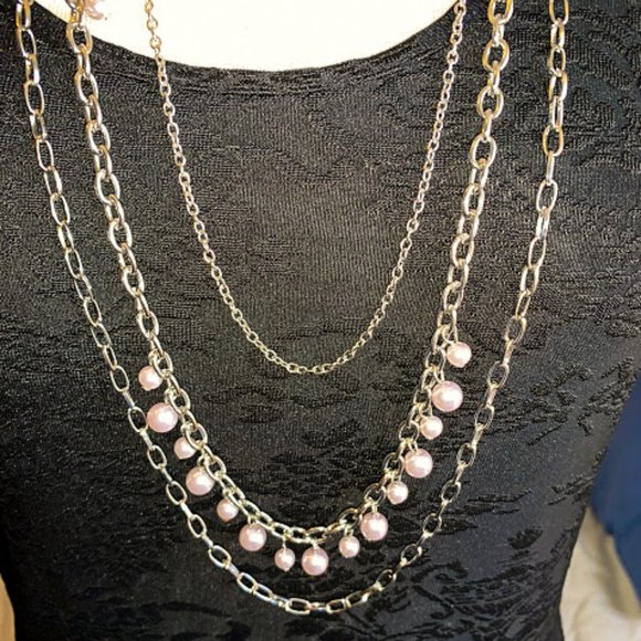 NWT Paparazzi Pearl Pageant Necklace Earrings Set - Picture 3 of 6